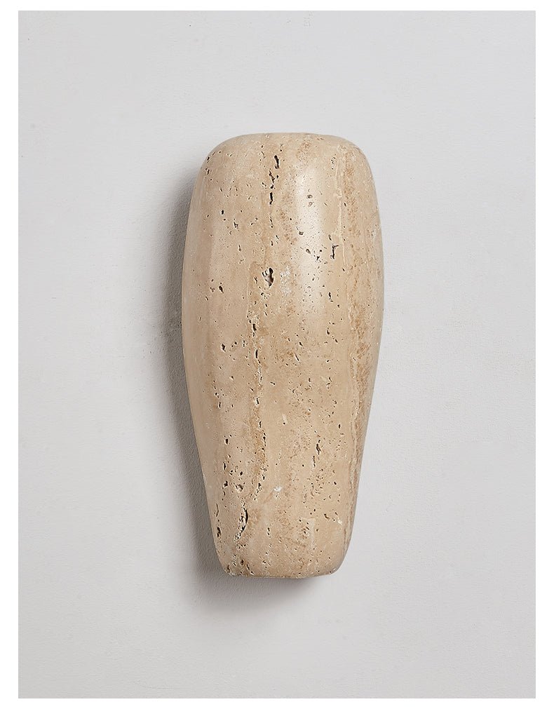 Earthy Stone Wall Light, Hardwired Wall Sconce, detail 13