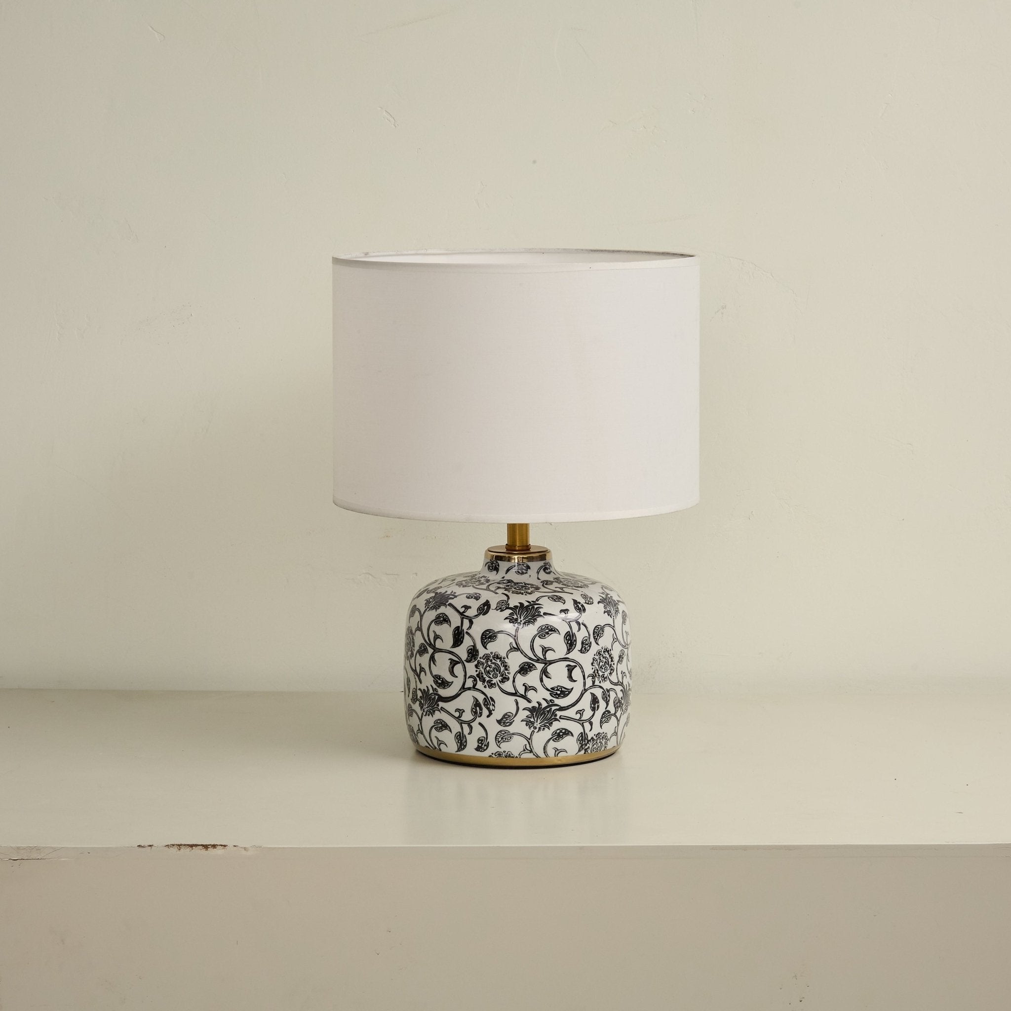 Ebony Vine Ceramic Table Light, Bedside Table Lamp, detail 7