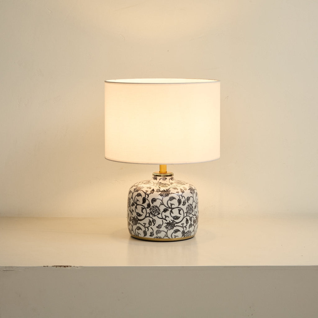 Ebony Vine Ceramic Table Light, Bedside Table Lamp, detail 5