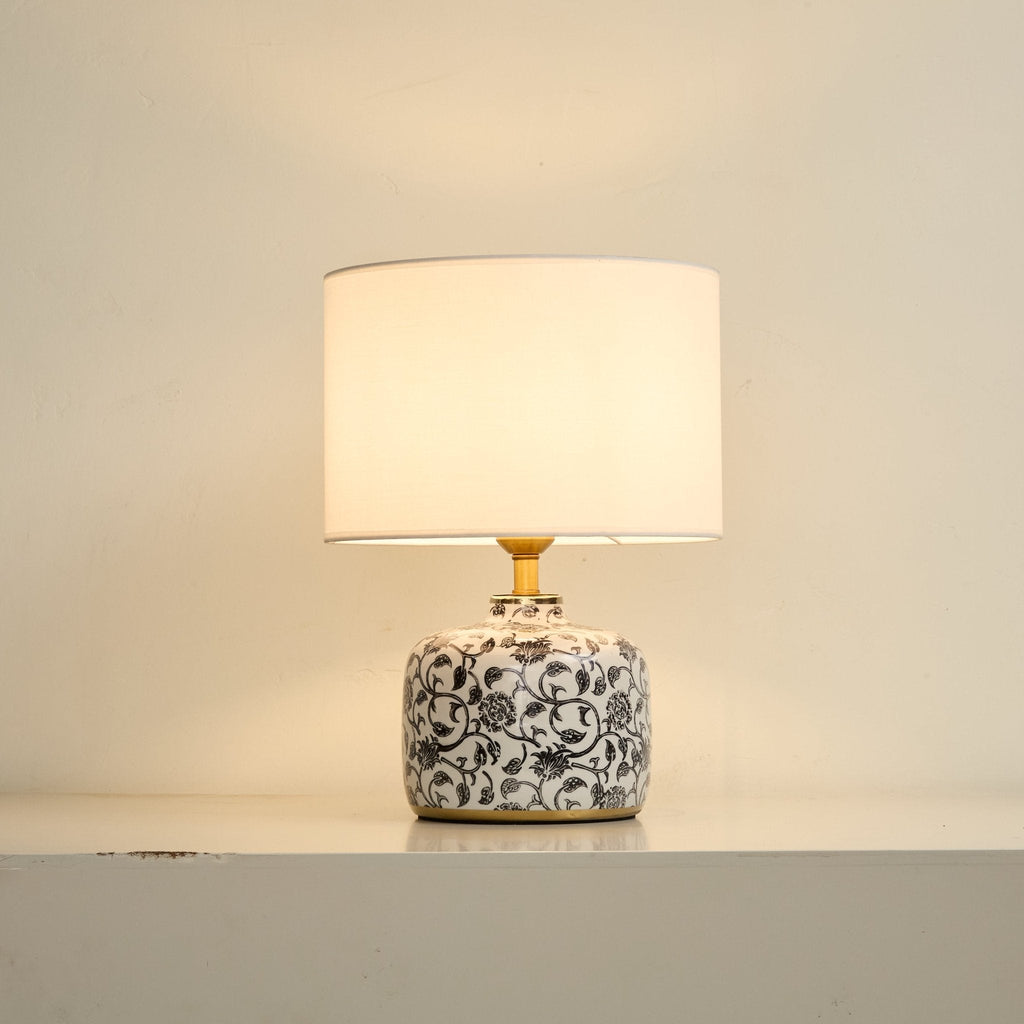Ebony Vine Ceramic Table Light, Bedside Table Lamp, detail 4