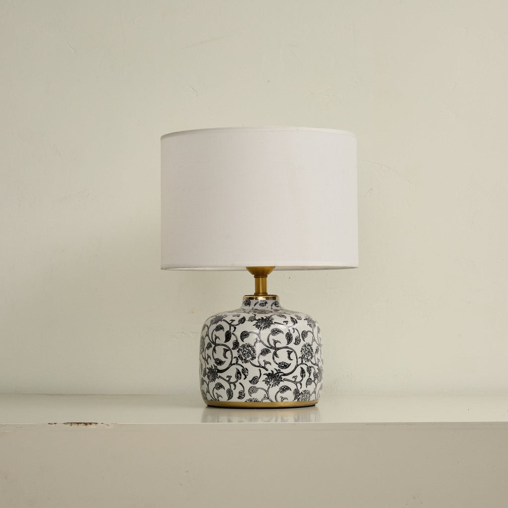Ebony Vine Ceramic Table Light, Bedside Table Lamp, detail 3