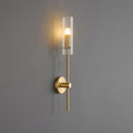 Eclat Vertica Wall Light, Hardwired Wall Sconce, Brass, Model A: Dia 10cm x H 55cm