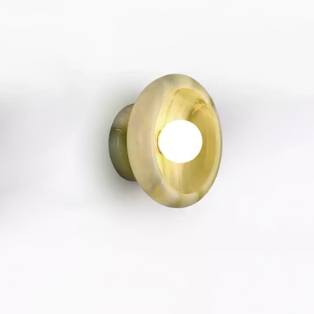 Eclipse Jade Wall Light, Hardwired Wall Sconce, detail 24