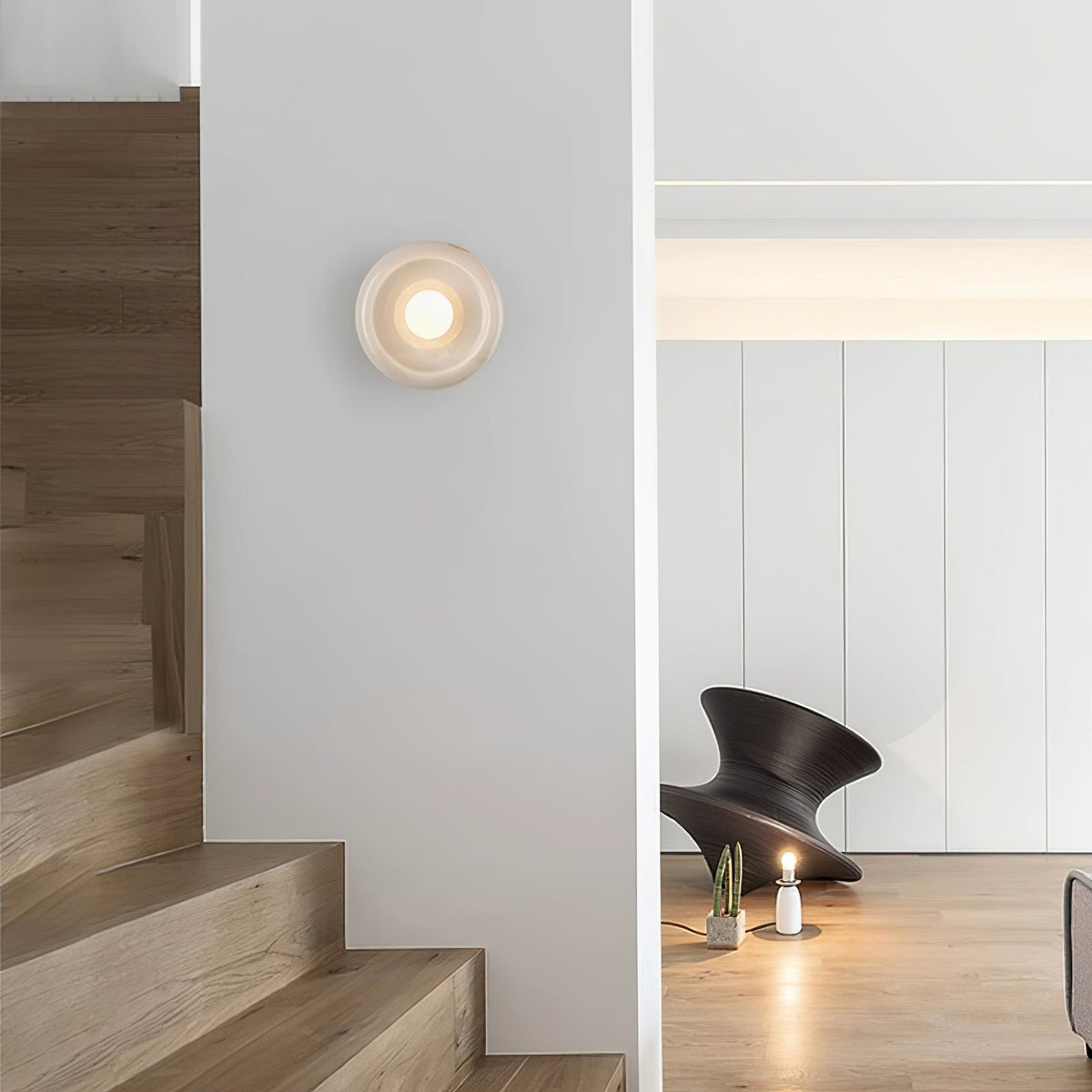 Eclipse Jade Wall Light, Hardwired Wall Sconce, detail 9