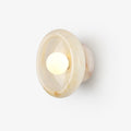 Eclipse Jade Wall Light, Hardwired Wall Sconce, Natural jade, Dia 25cm x H 13cm