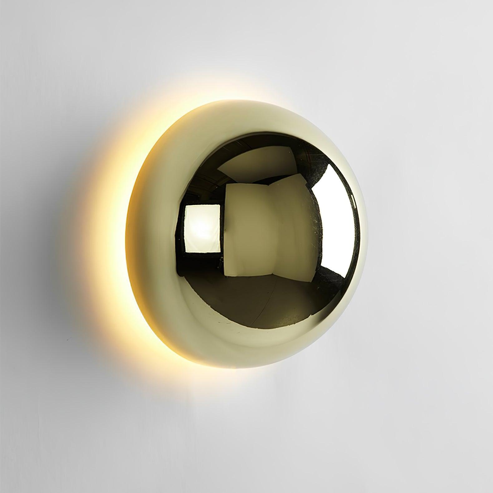 Aurum Sphere Wall Light, Hardwired Wall Sconce, Metal, Dia 16cm x H 16cm