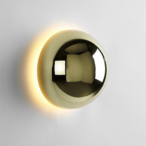 Aurum Sphere Wall Light, Hardwired Wall Sconce, Metal, Dia 16cm x H 16cm