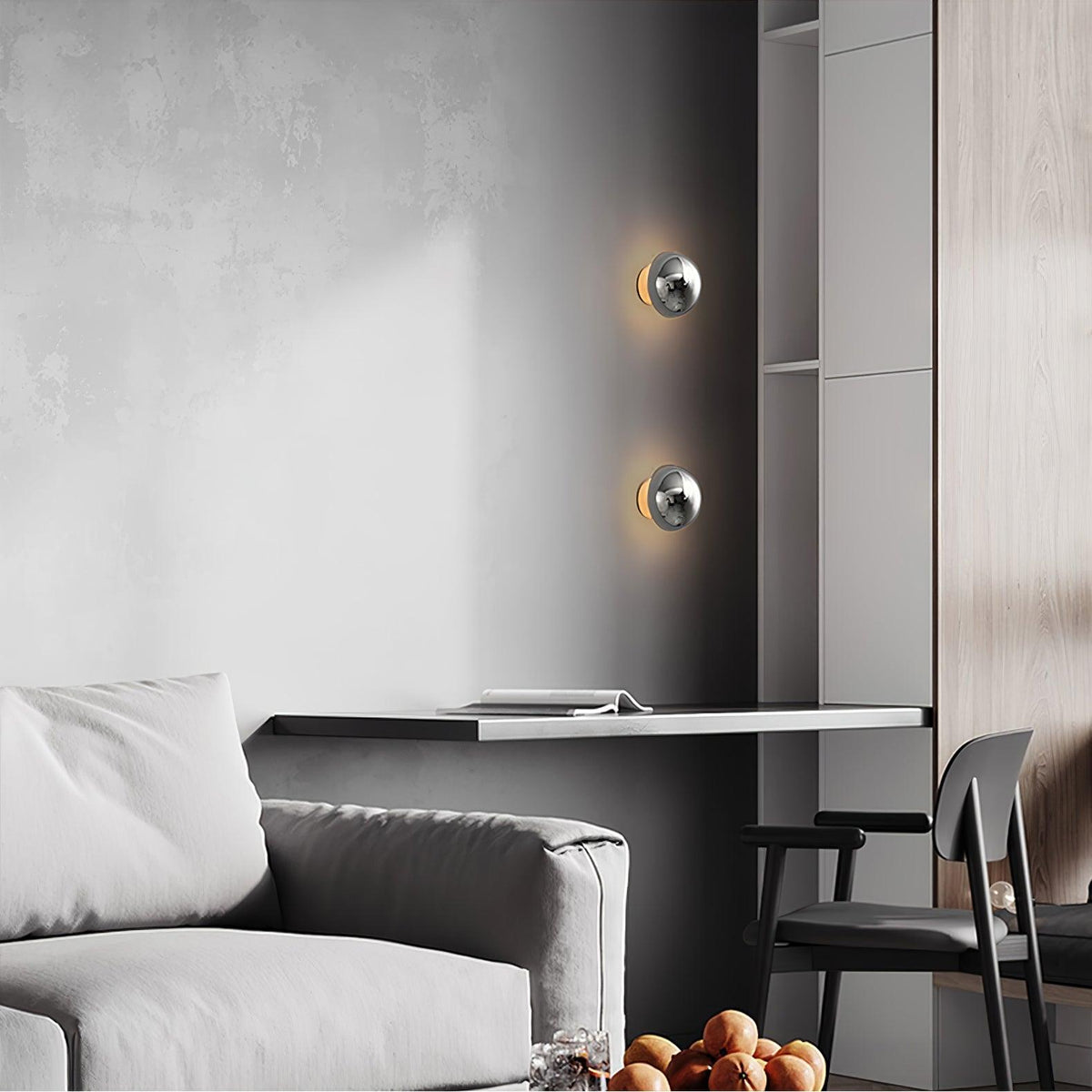 Aurum Sphere Wall Light, Hardwired Wall Sconce, detail 13