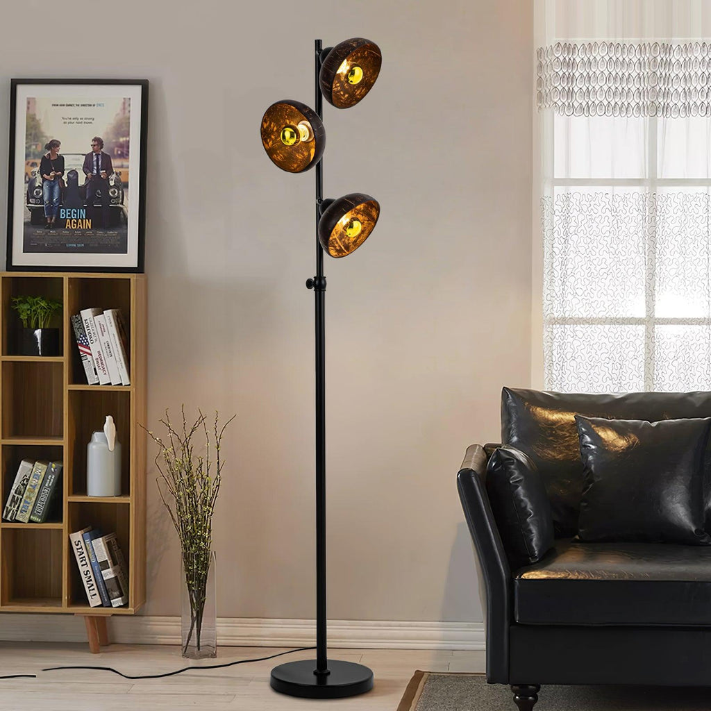 Eclipse Walnut Floor Light 11.8", Floor Lamp, detail 2