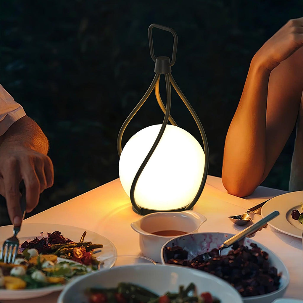 Eclisse Orb Lantern Rechargeable Table Light, Bedside Table Lamp, detail 2