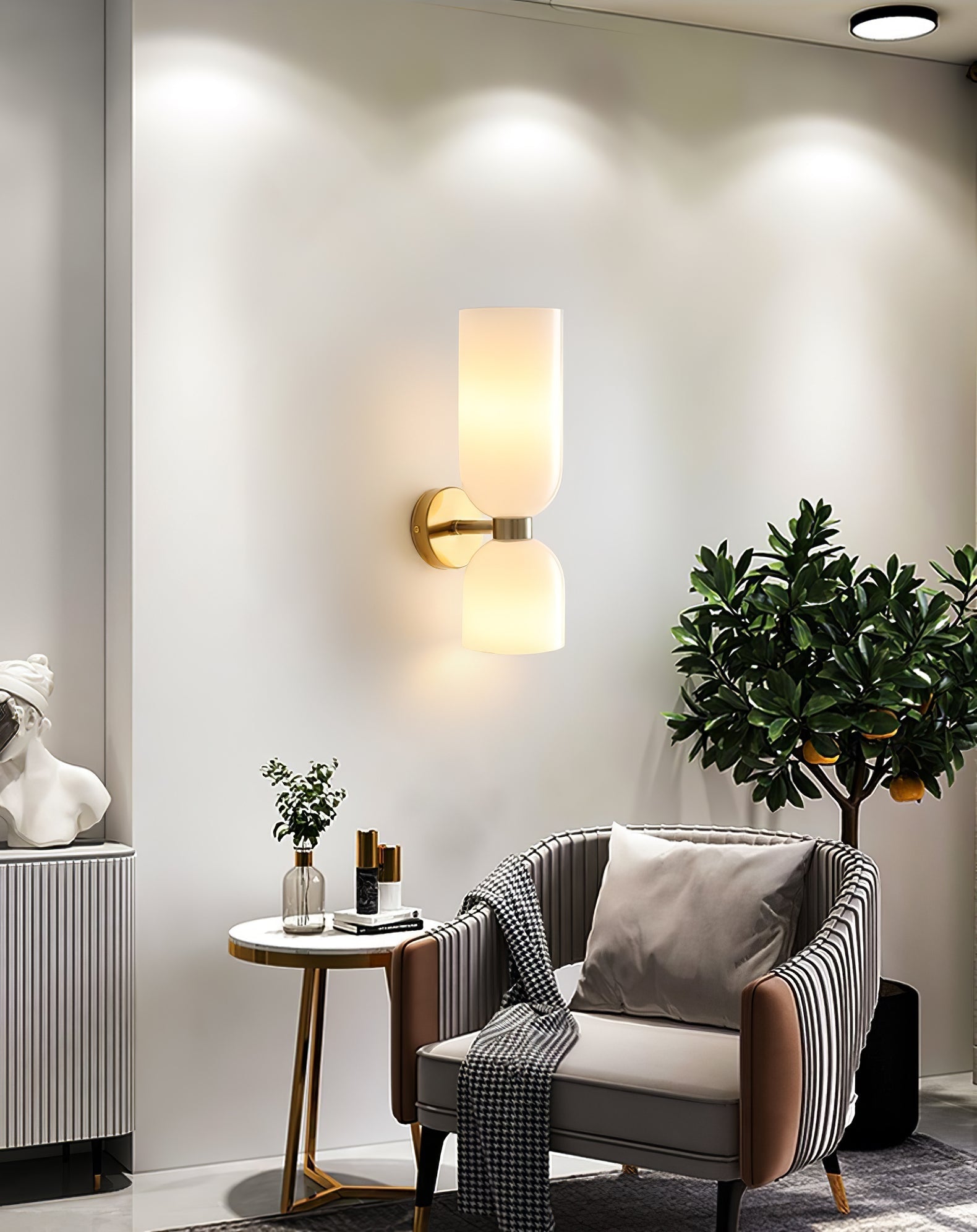 Edie Wall Light - Φ 4.7 x H 13.8 Brass, Hardwired Wall Sconce, detail 39