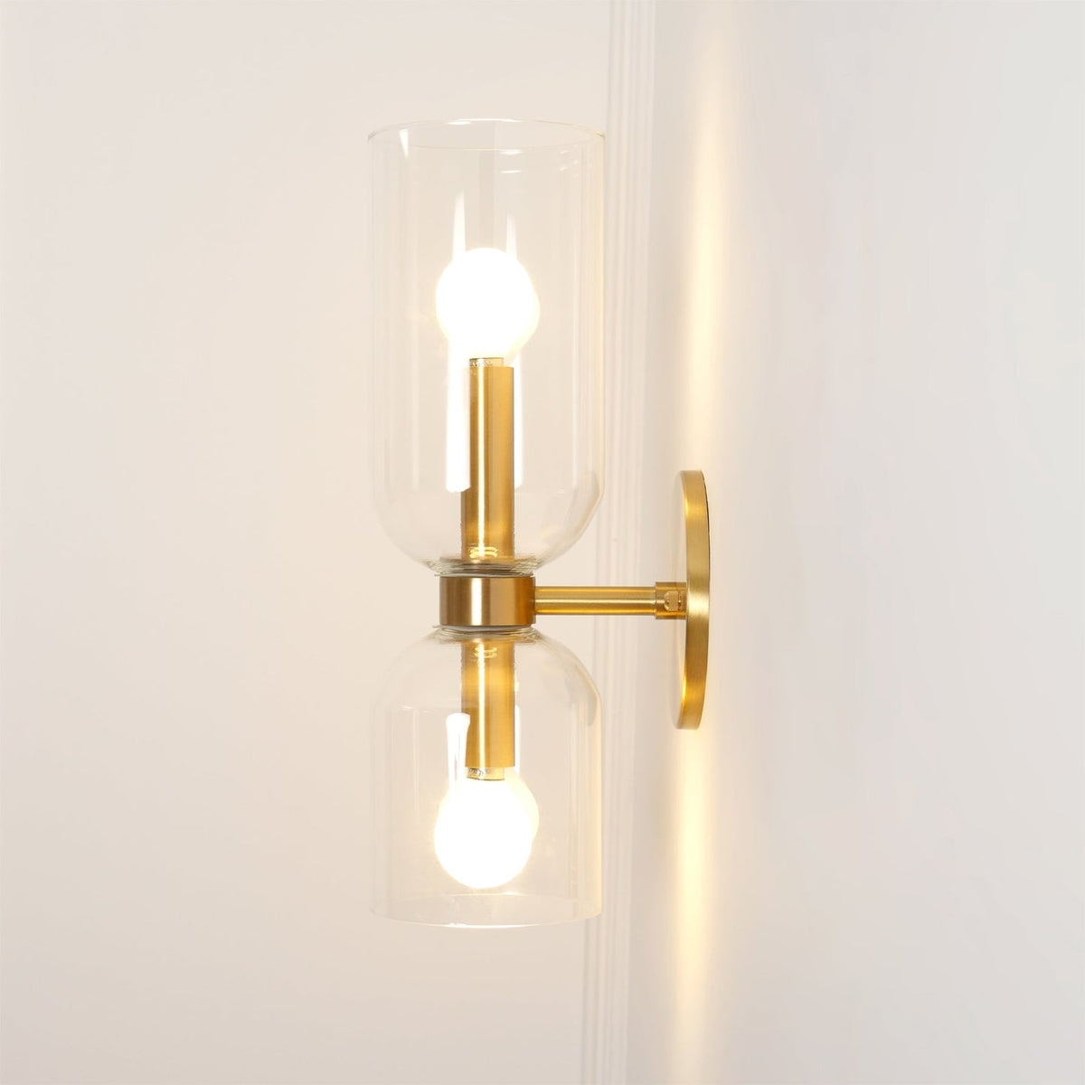 Edie Wall Light - Dia 12cm x H 35cm Brass, Hardwired Wall Sconce, detail 66