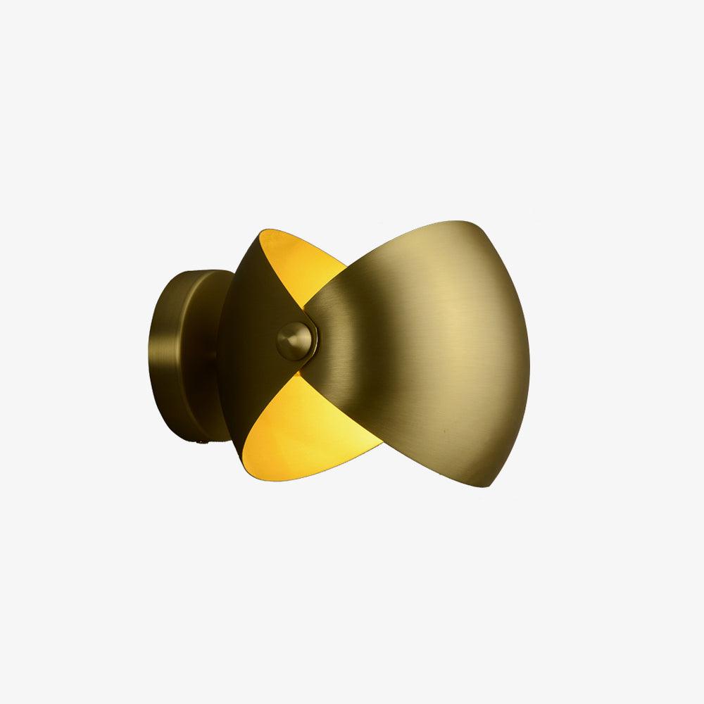 Eirene Wall Light, Bedroom Wall Sconce, Brass, Dia 22cm x H 15cm