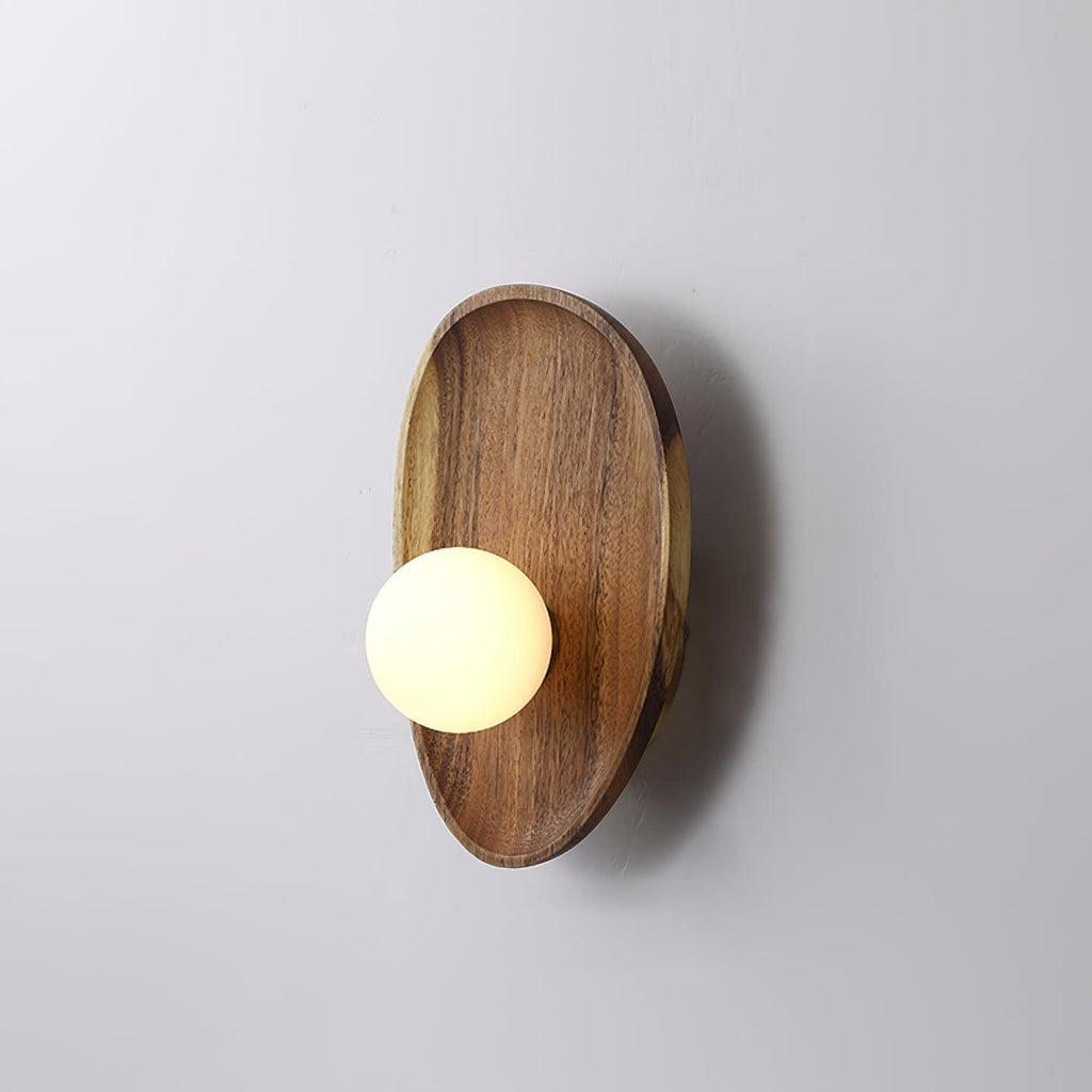 Eivor Wall Light, Hardwired Wall Sconce, Wood, Dia 20cm x H 26cm