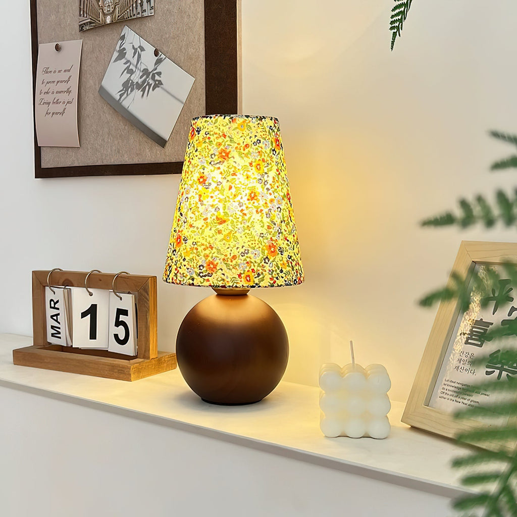 Elara Floral Glow Table Light, Bedside Table Lamp, detail 25