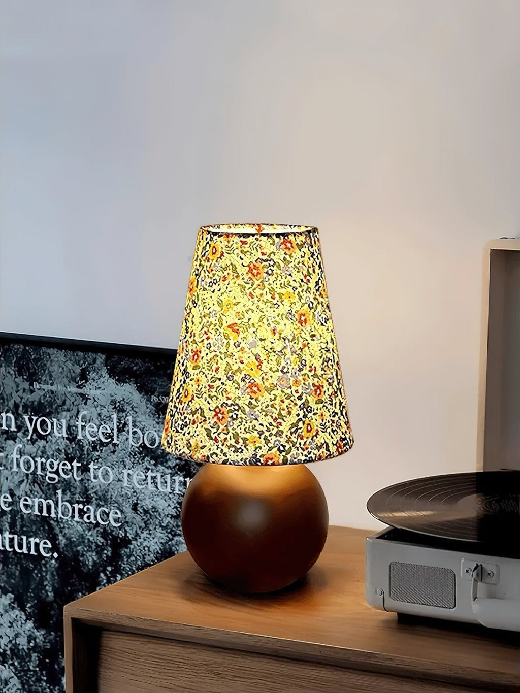 Elara Floral Glow Table Light, Bedside Table Lamp, detail 19