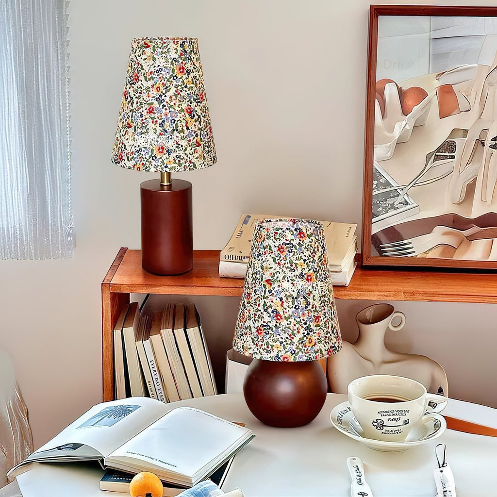 Elara Floral Glow Table Light, Bedside Table Lamp, detail 5