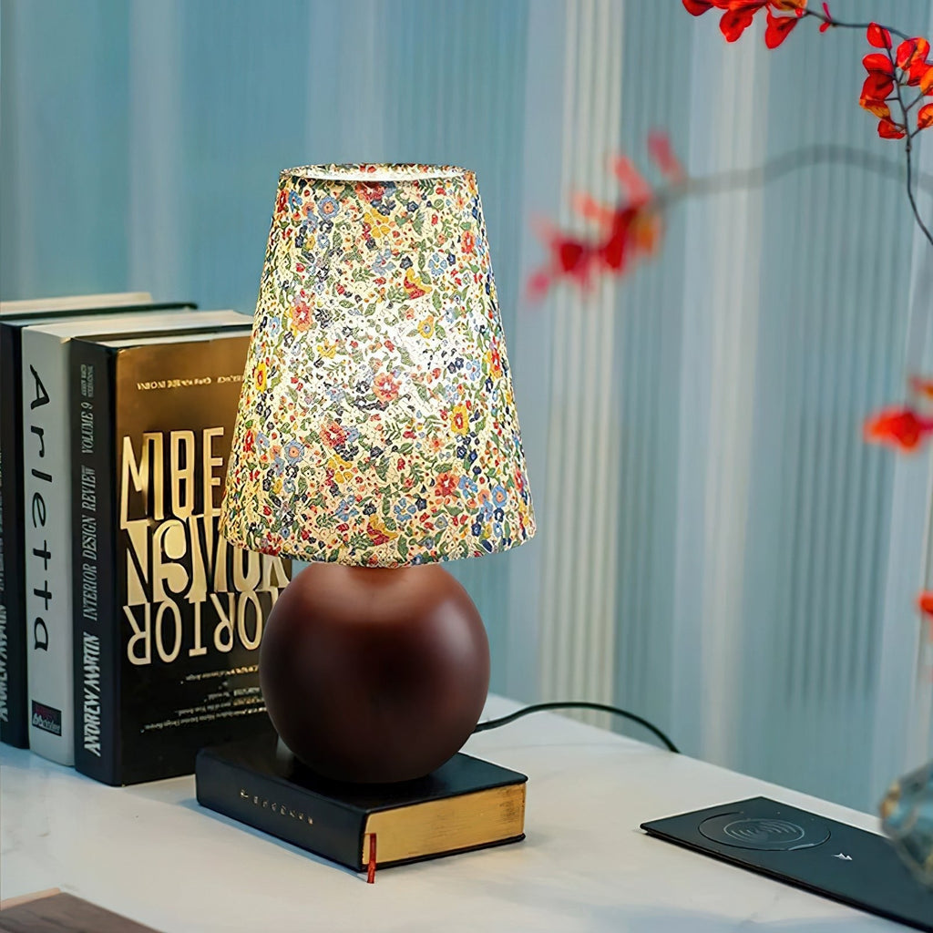 Elara Floral Glow Table Light, Bedside Table Lamp, detail 9