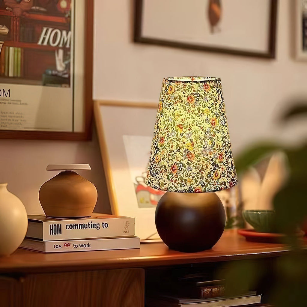 Elara Floral Glow Table Light, Bedside Table Lamp, detail 10