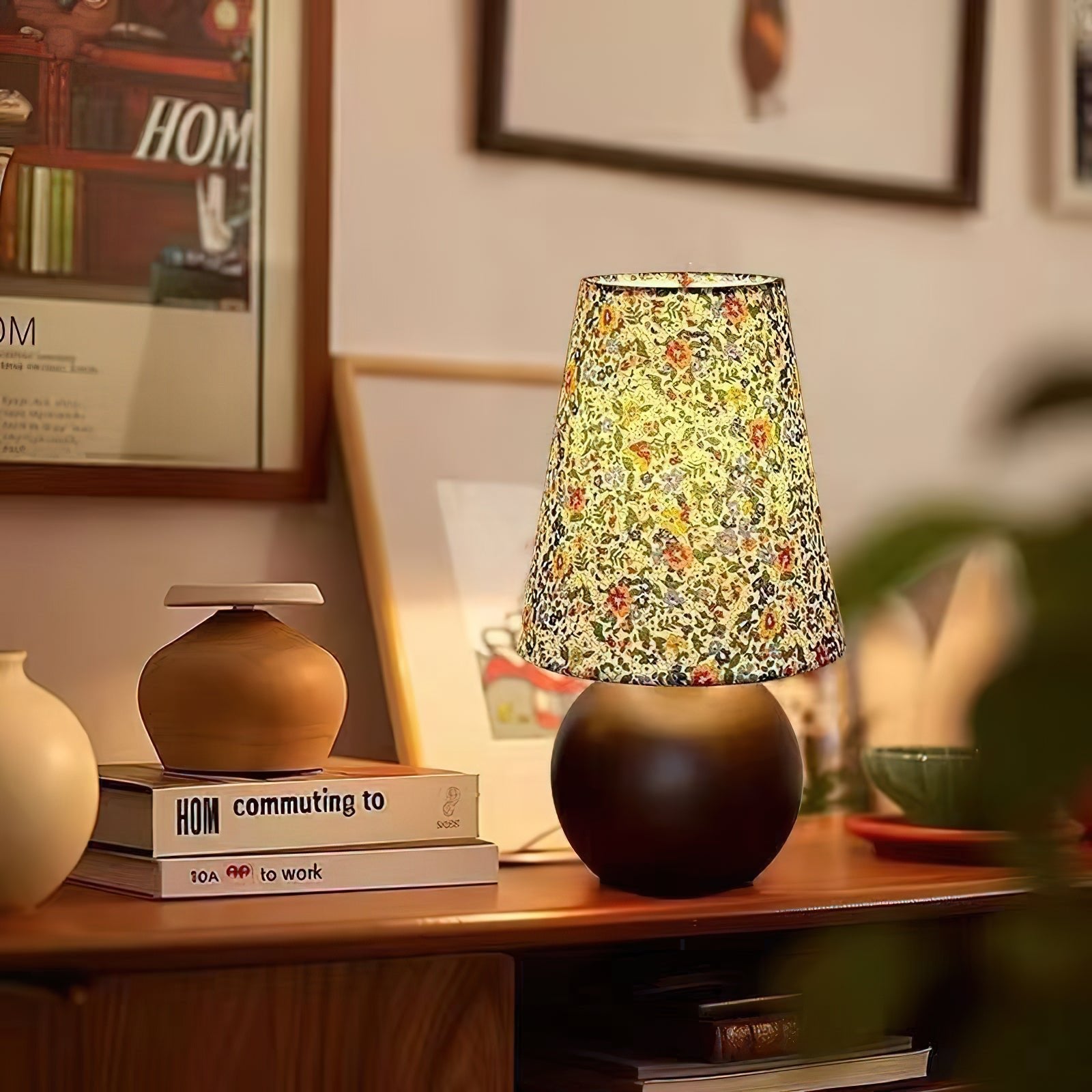 Elara Floral Glow Table Light, Bedside Table Lamp, detail 10