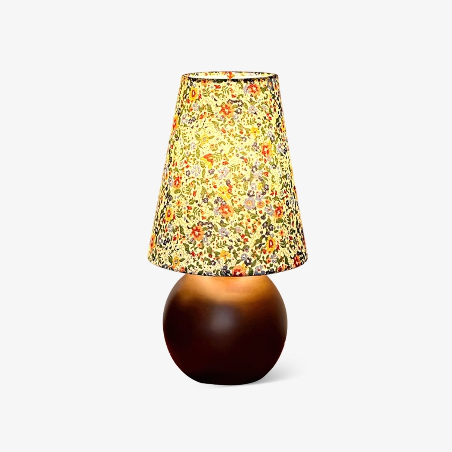 Elara Floral Glow Table Light, Bedside Table Lamp, Wood, Model A: Φ 5.9 x H 9.4