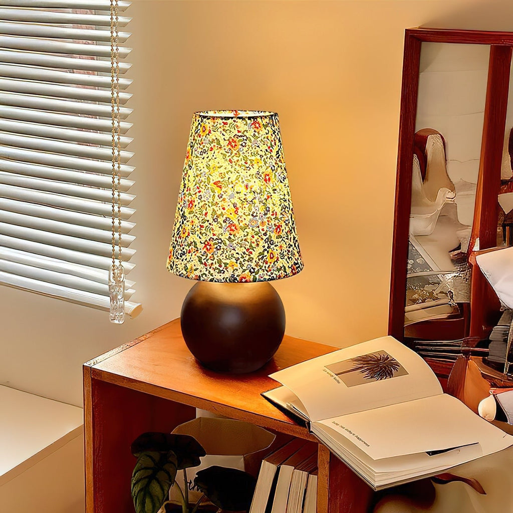 Elara Floral Glow Table Light, Bedside Table Lamp, detail 7