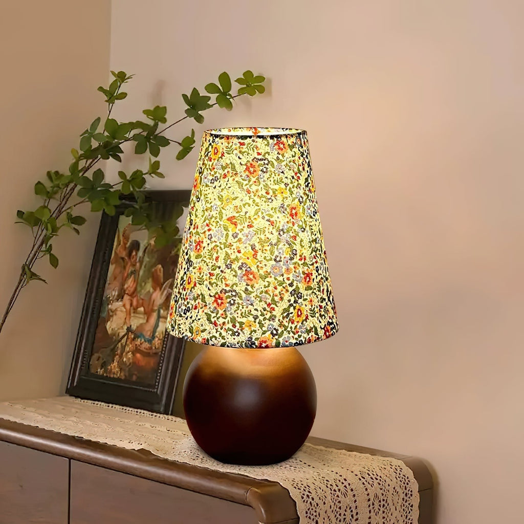 Elara Floral Glow Table Light, Bedside Table Lamp, detail 11