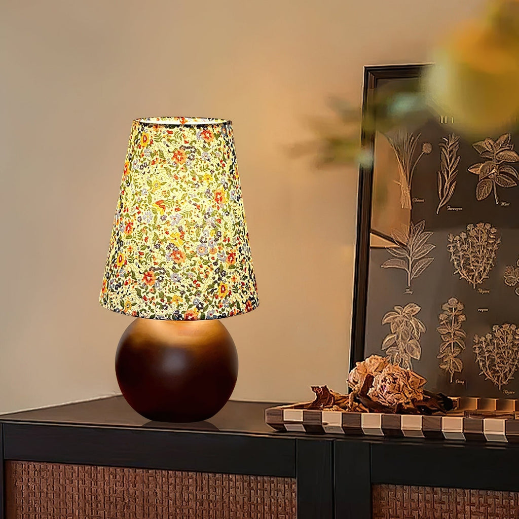 Elara Floral Glow Table Light, Bedside Table Lamp, detail 12
