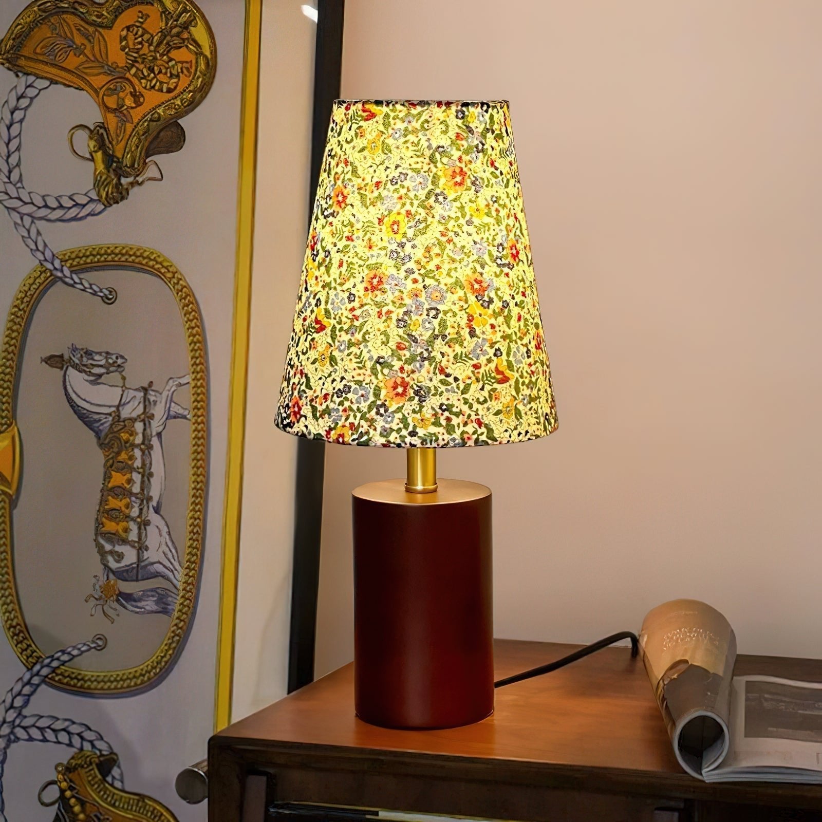 Elara Floral Glow Table Light, Bedside Table Lamp, detail 8