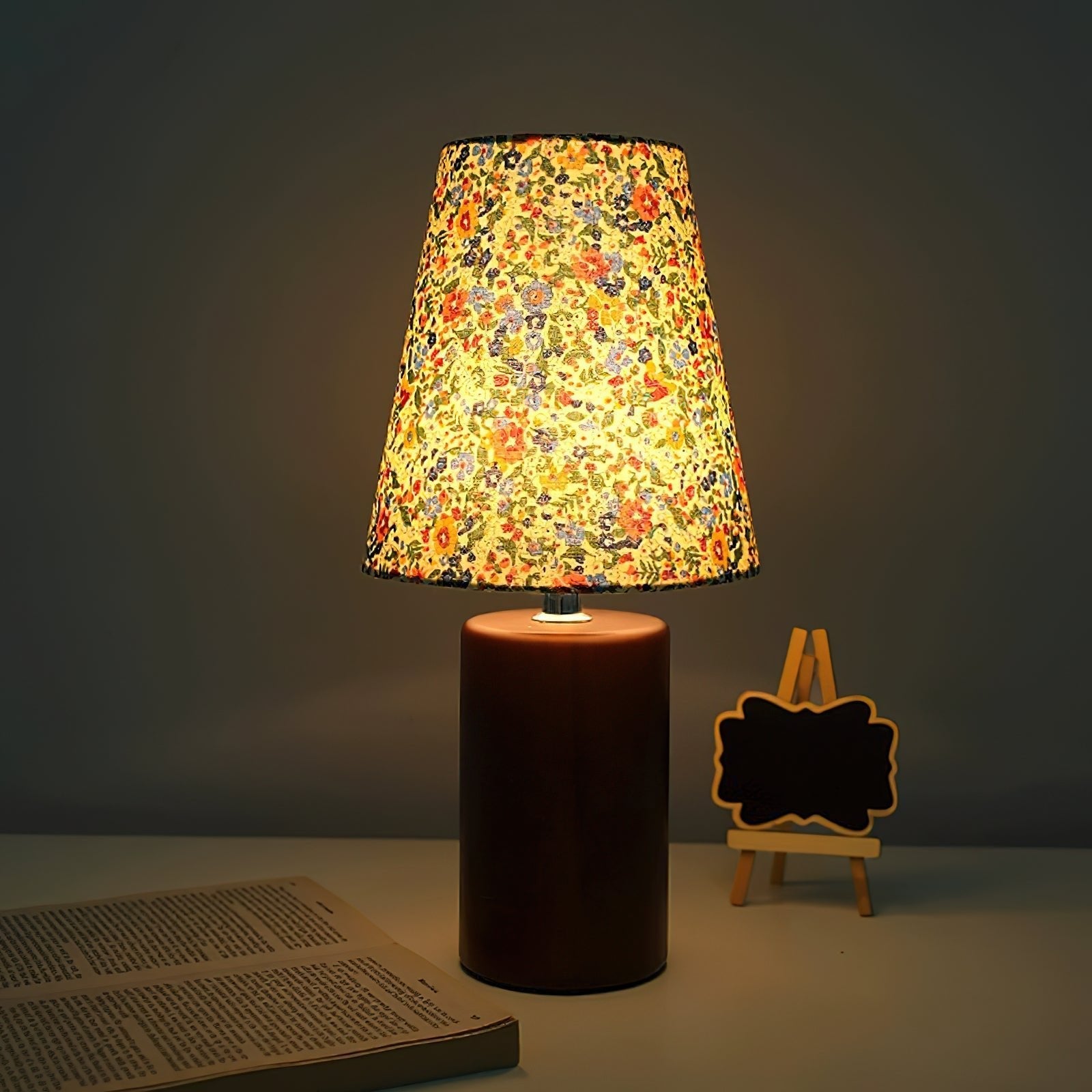 Elara Floral Glow Table Light, Bedside Table Lamp, detail 15