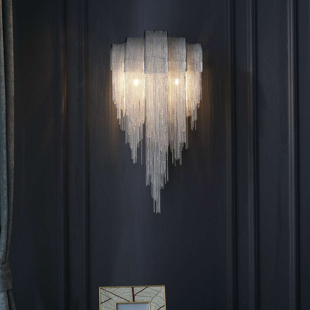 Chains Tassel Wall Light, Hardwired Wall Sconce, detail 7