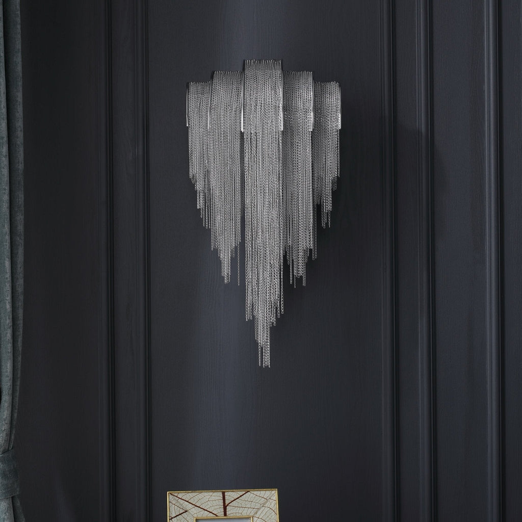 Chains Tassel Wall Light, Hardwired Wall Sconce, detail 16