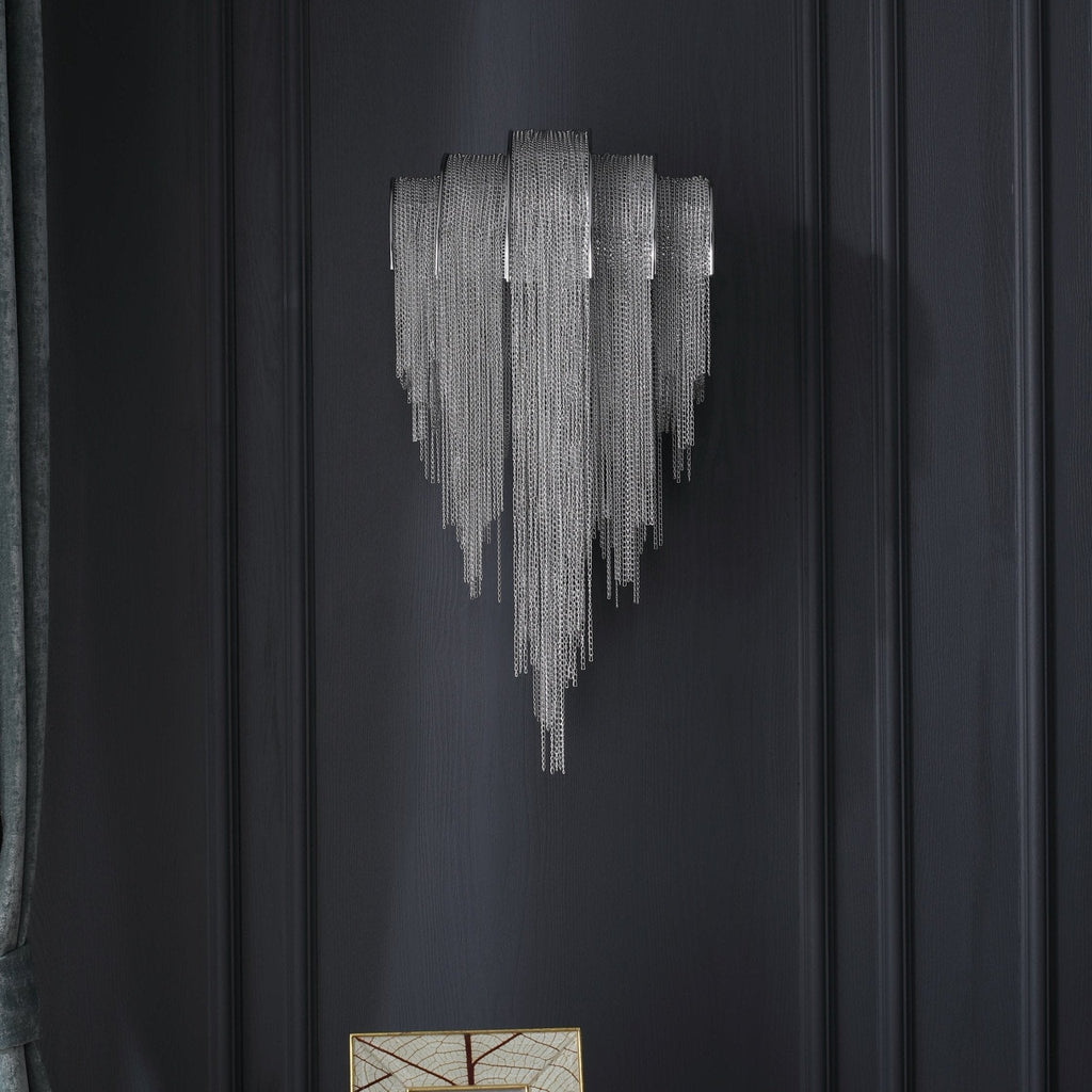 Chains Tassel Wall Light, Hardwired Wall Sconce, detail 17