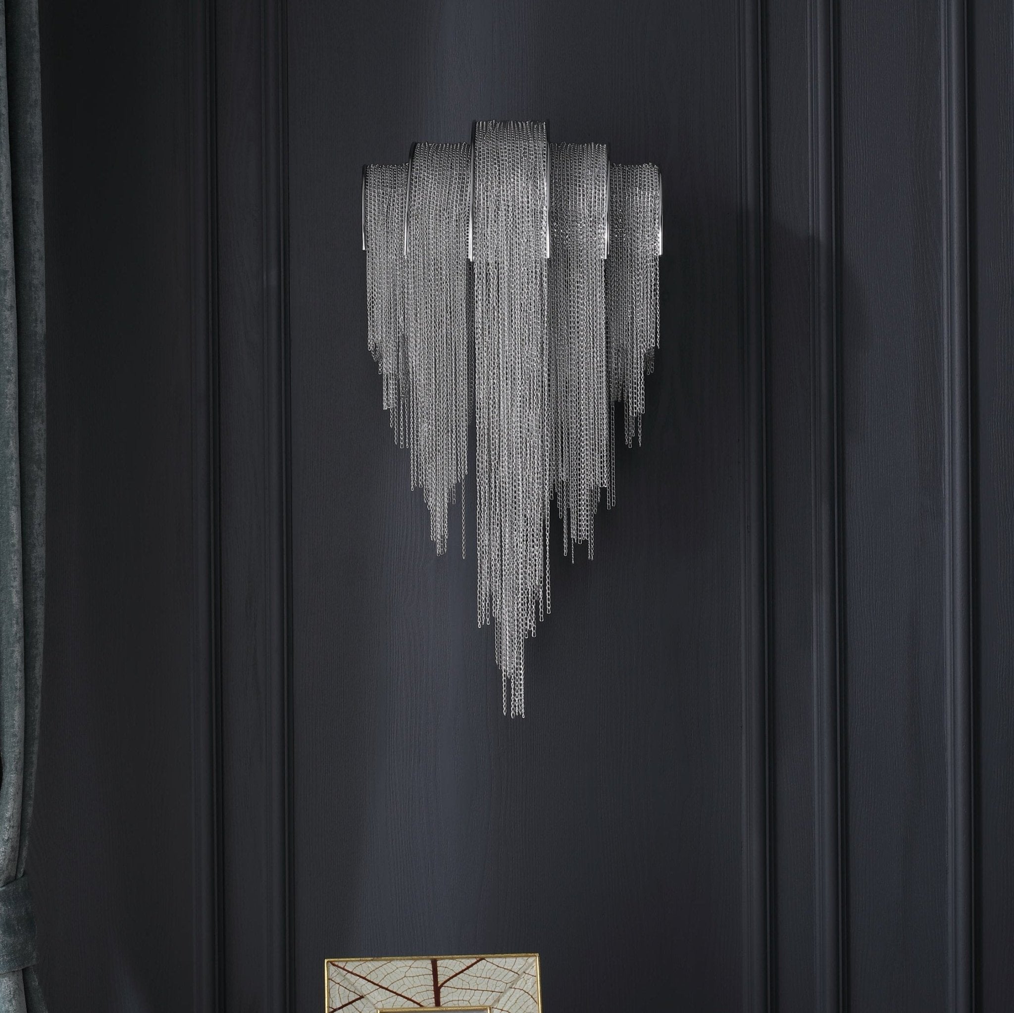 Chains Tassel Wall Light, Hardwired Wall Sconce, detail 17