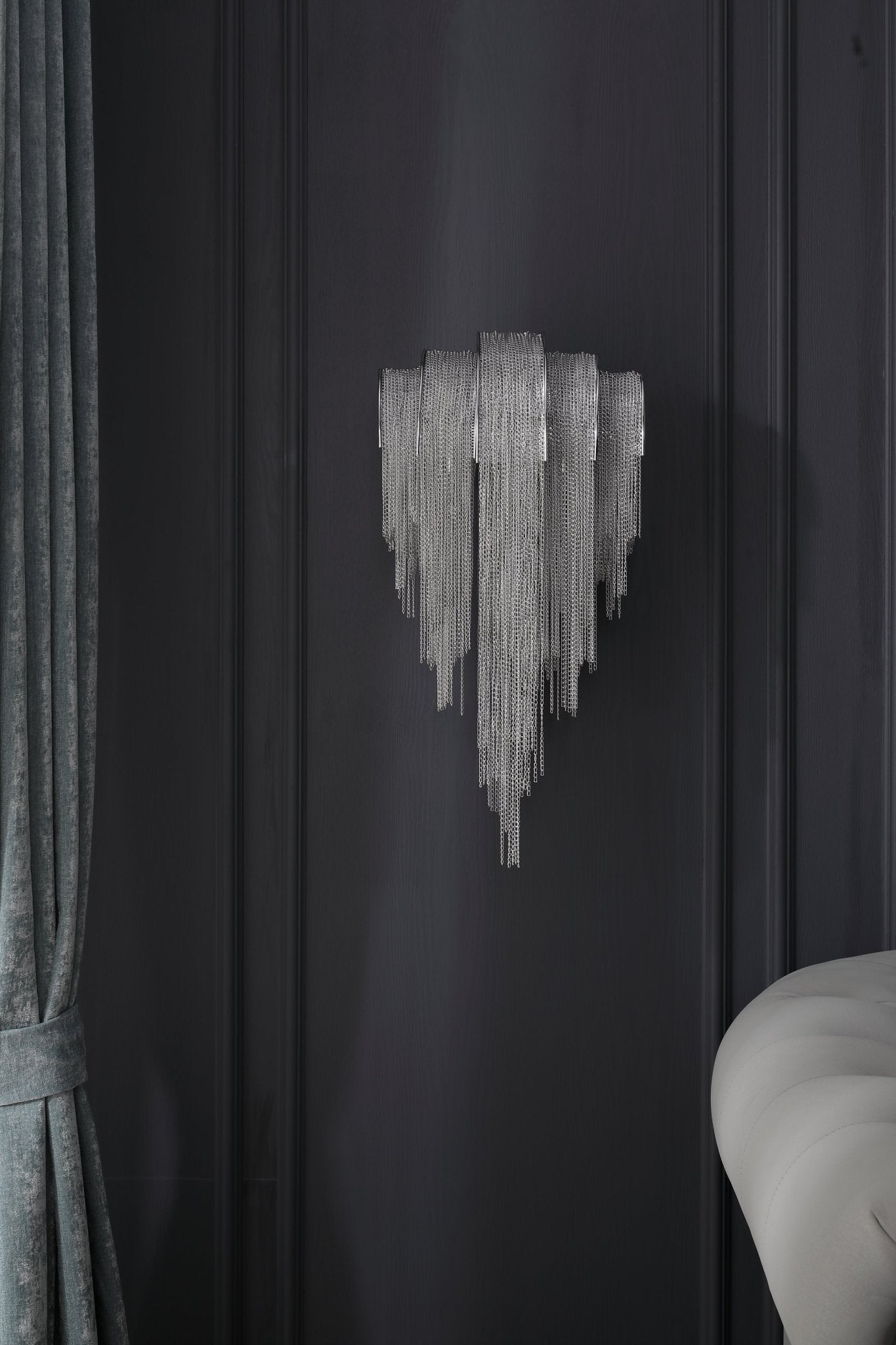 Chains Tassel Wall Light, Hardwired Wall Sconce, detail 18