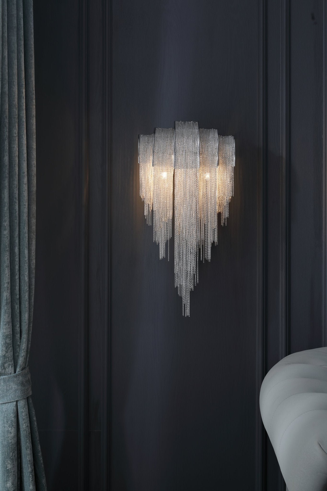 Chains Tassel Wall Light, Hardwired Wall Sconce, detail 19