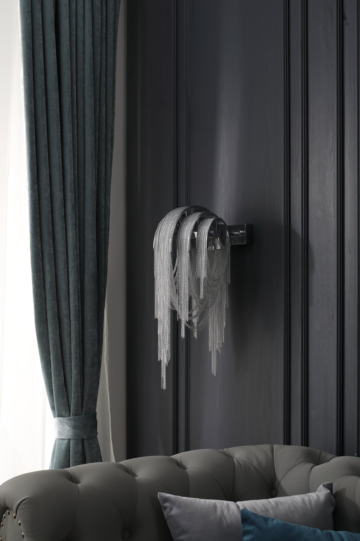 Chains Tassel Wall Light, Hardwired Wall Sconce, detail 20