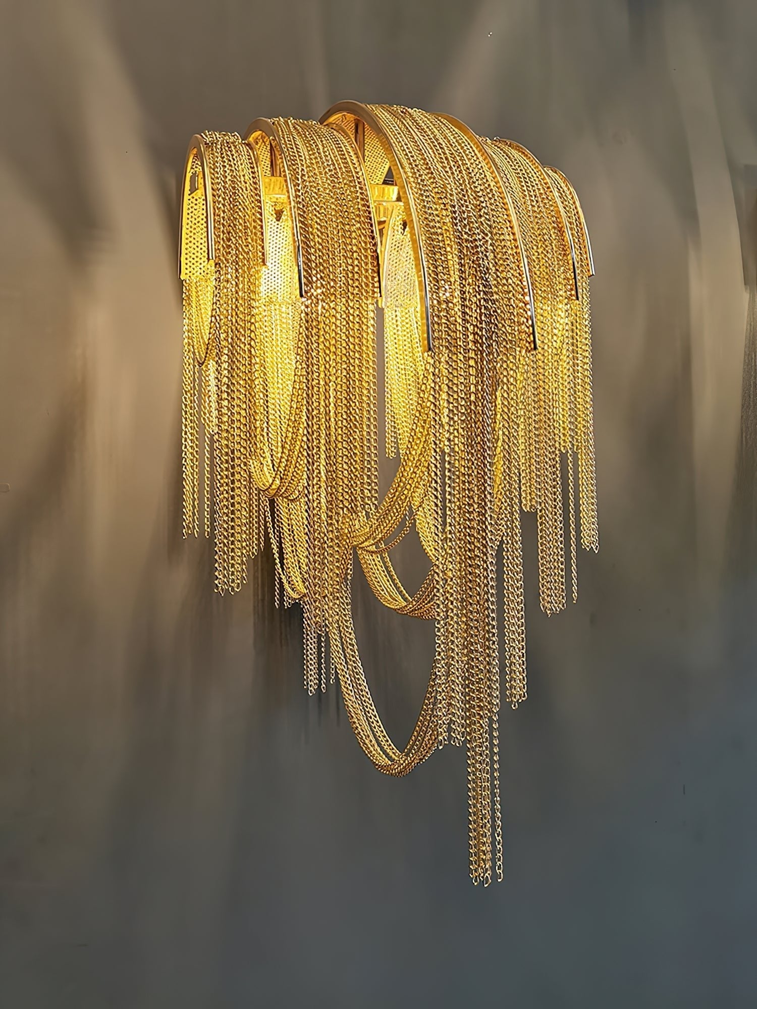 Chains Tassel Wall Light, Hardwired Wall Sconce, detail 14
