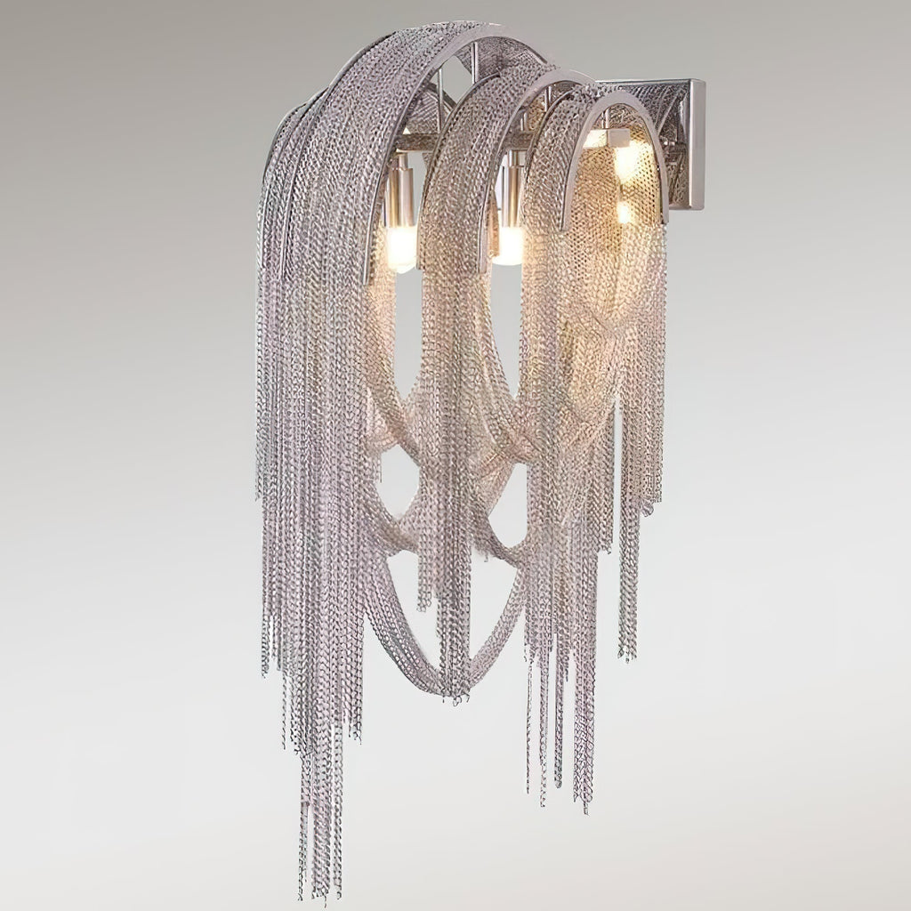 Chains Tassel Wall Light, Hardwired Wall Sconce, detail 25