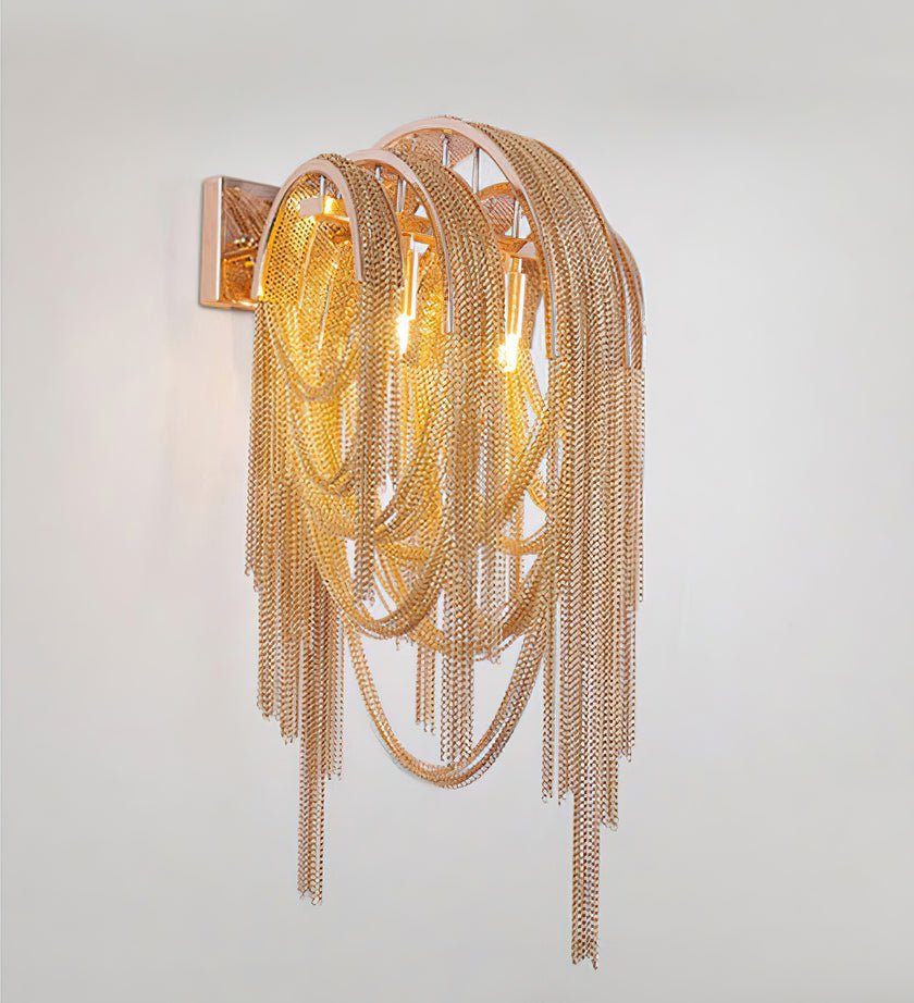 Chains Tassel Wall Light, Hardwired Wall Sconce, detail 8
