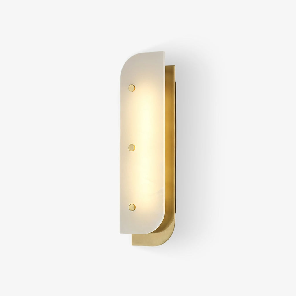 Elaris Alabaster Wall Light - Wall Lamp, Hardwired Wall Sconce, Iron, L 14cm x W 5.7cm x H 33cm