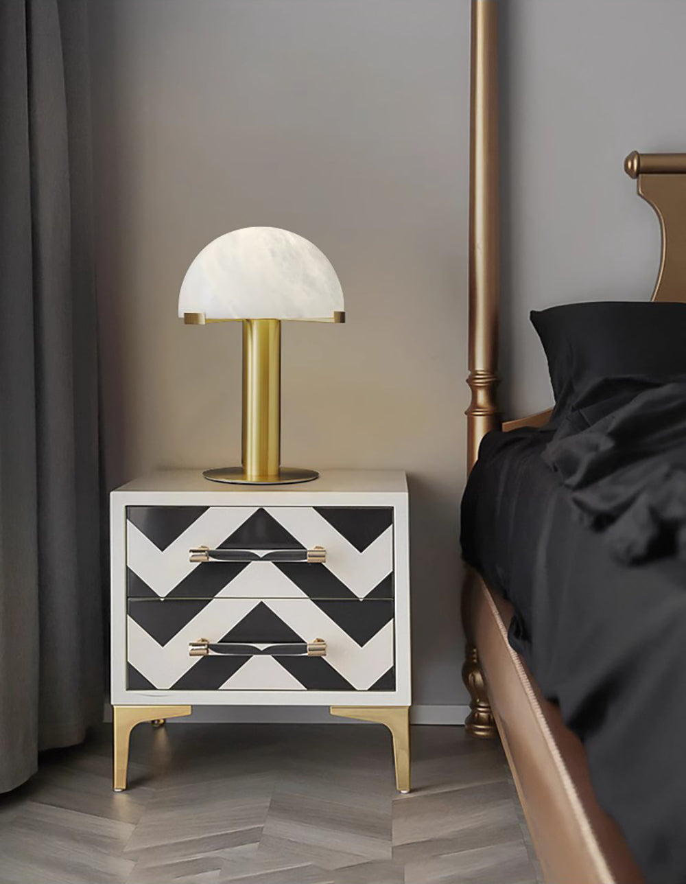 Elegance Alabaster Table Light, Bedside Table Lamp, detail 54
