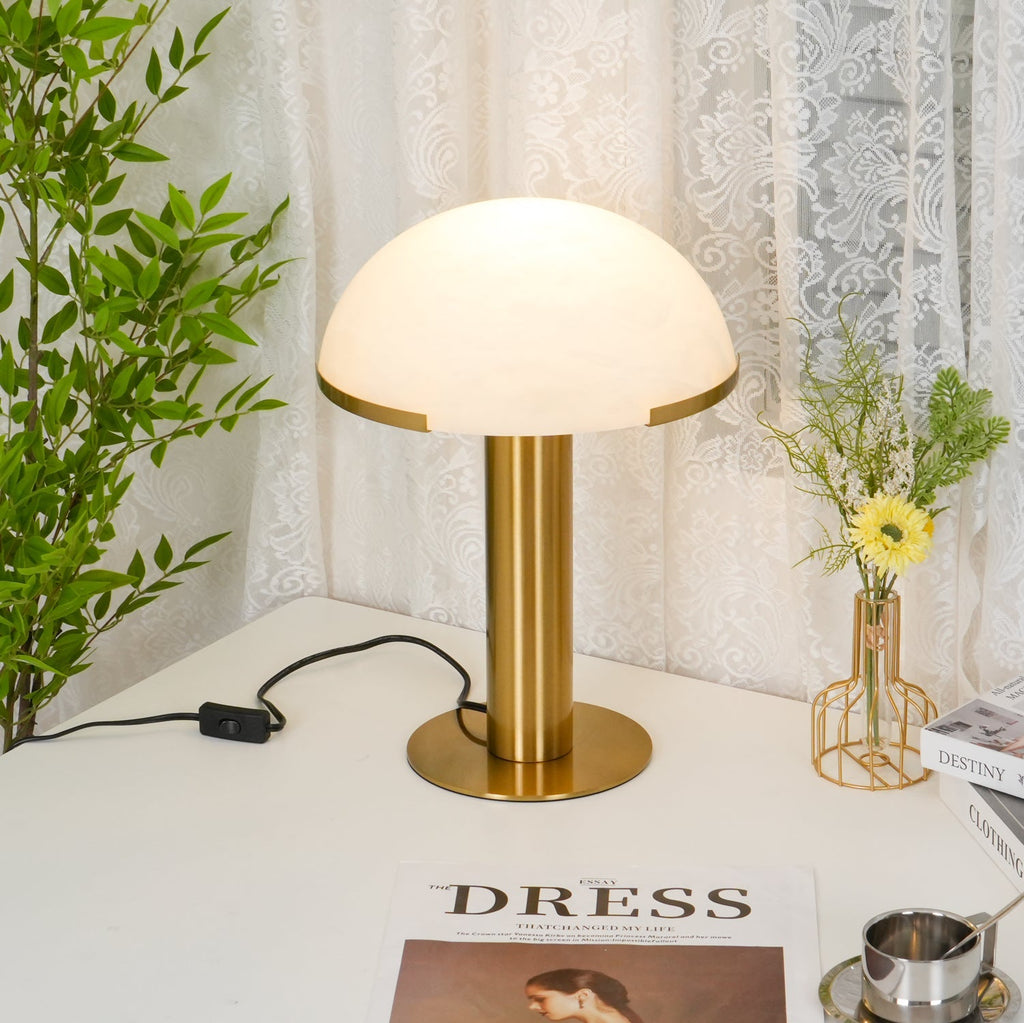 Elegance Alabaster Table Light, Bedside Table Lamp, detail 3