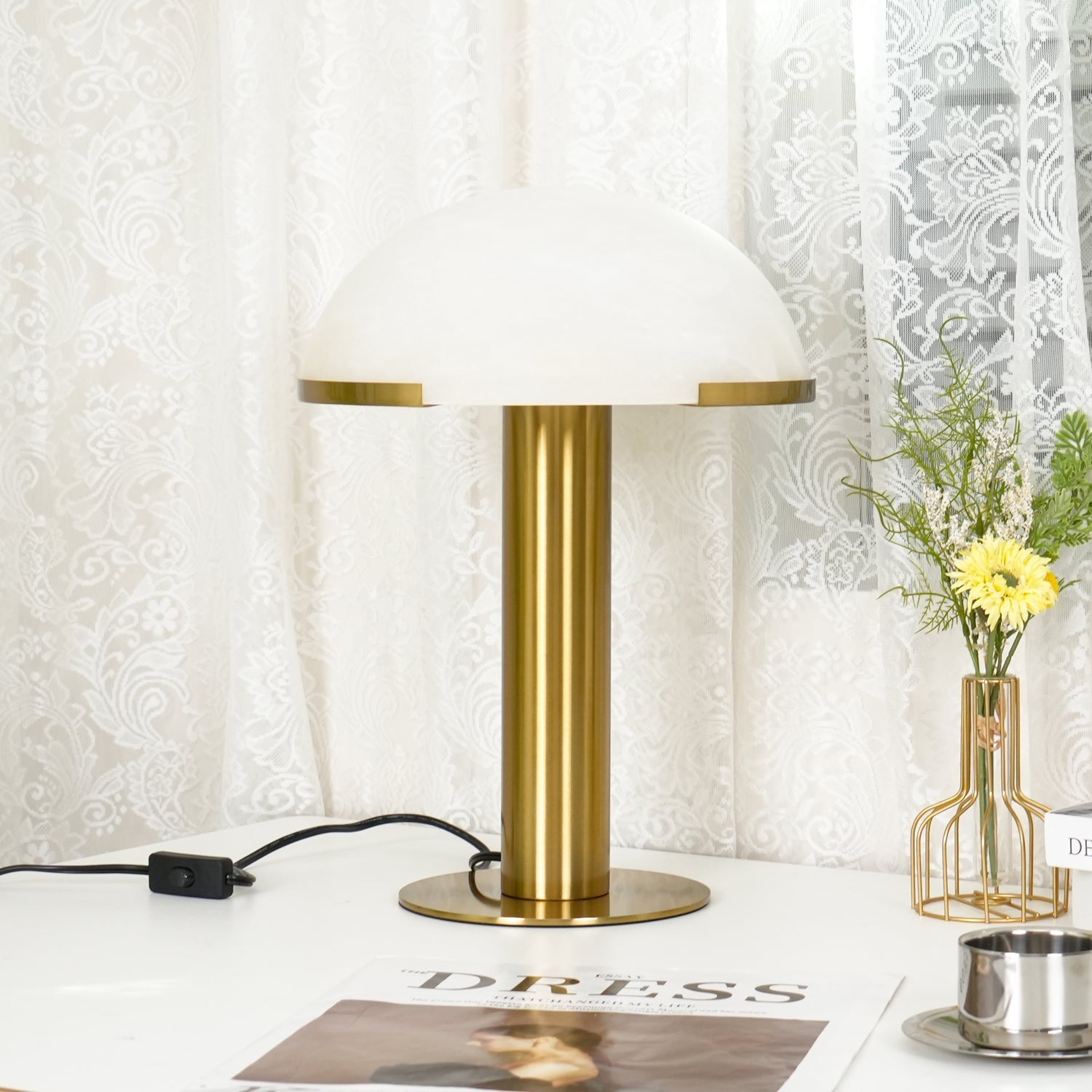 Elegance Alabaster Table Light, Bedside Table Lamp, detail 44