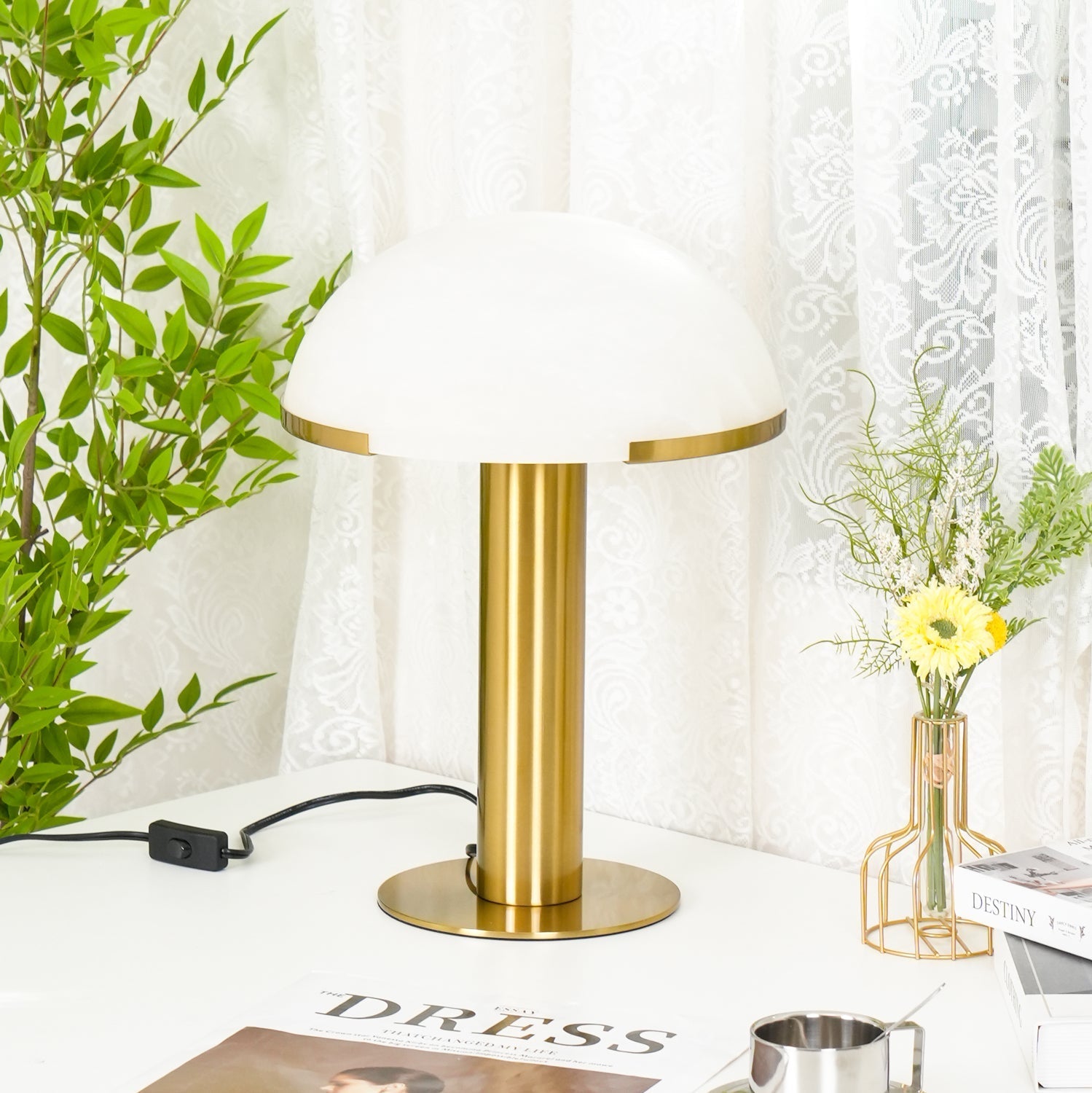 Elegance Alabaster Table Light, Bedside Table Lamp, detail 48