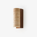 Elevate Wall Light, Hardwired Wall Sconce, Yellow Travertine, Dia 6.5cm x H 16cm