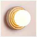 Elira Wall Light, Hardwired Wall Sconce, Yellow Travertine, Dia 18cm x Depth 16.5cm