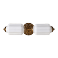 Elliot Glass Wall Light, Hardwired Wall Sconce, Brass, 2-Lights L 60cm x H 20cm