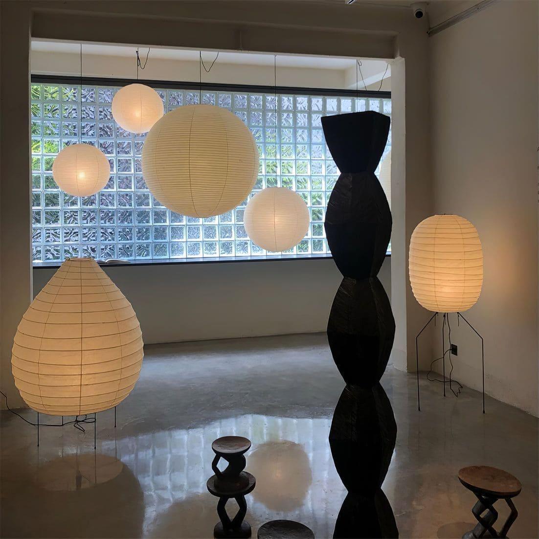 Ellipsa Rice Paper Lantern Floor Light, Floor Lamp, detail 12