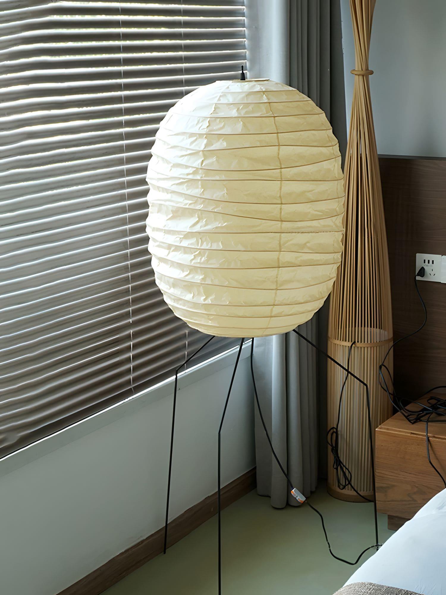 Ellipsa Rice Paper Lantern Floor Light, Floor Lamp, detail 2